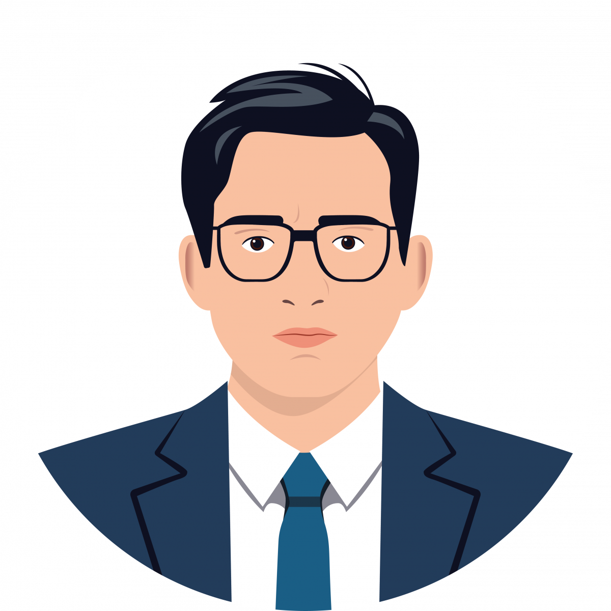 Avatar illustré d'un homme en costume