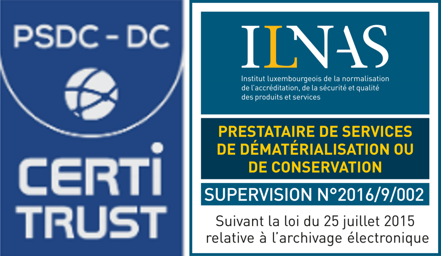 Logo PSDC, Prestataire de Services de Dématérialisation ou de Conservation